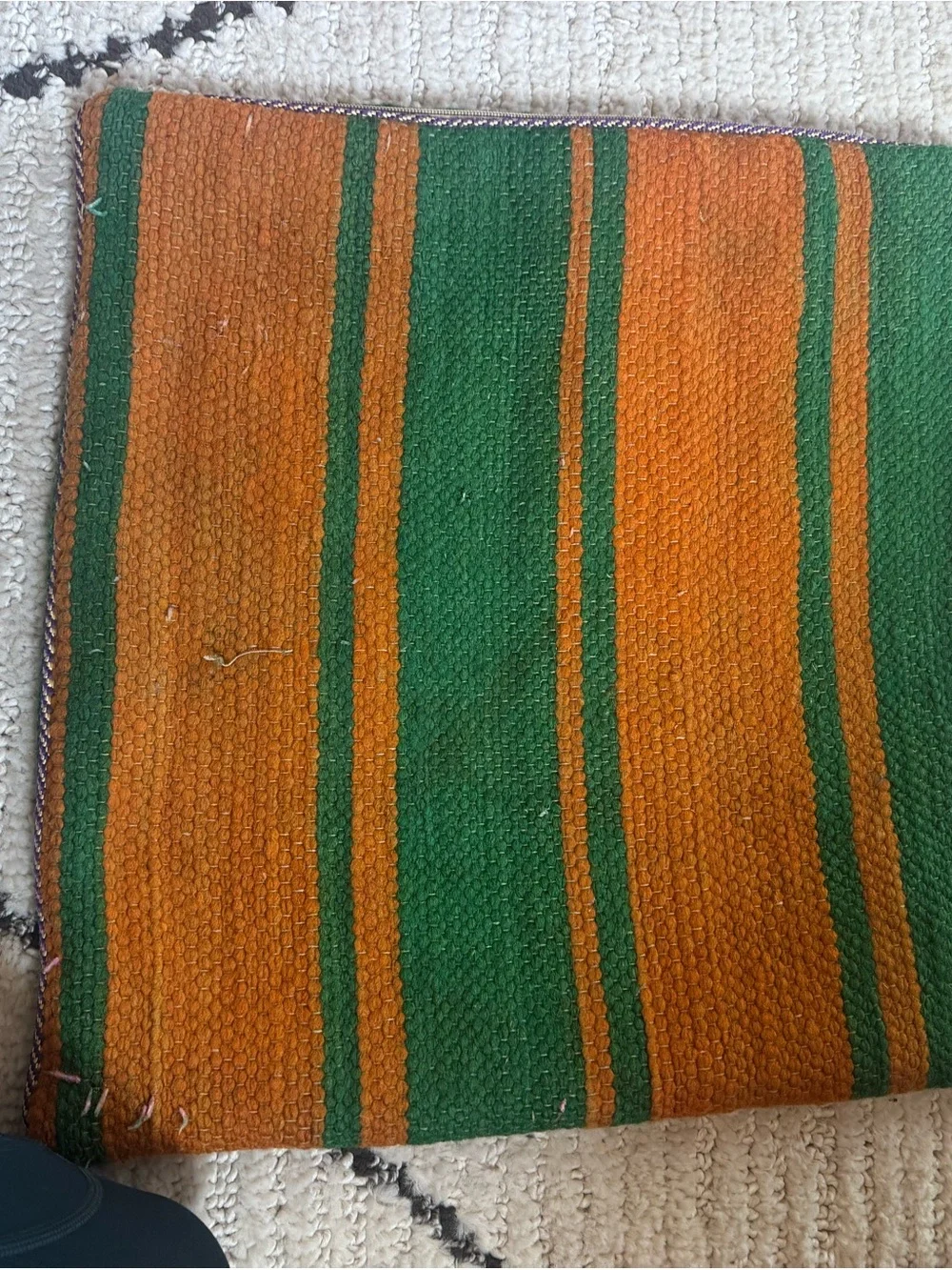 Handwoven Moroccan Berber wool pillow cover